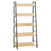 Libreria 5 Livelli con Ripiani ¨C Xylo ¨C Metallo e Legno Naturale 70x35x149,5 cm