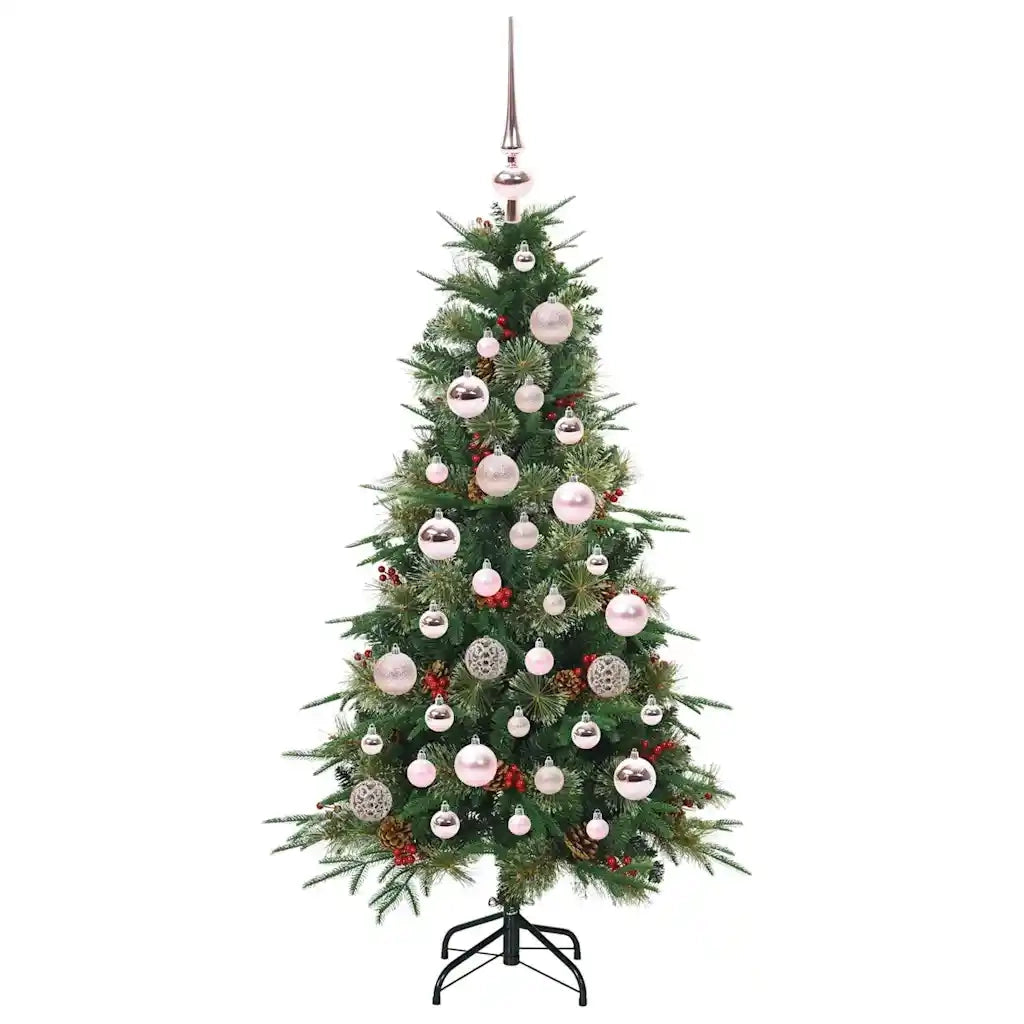Albero di Natale | Decorazioni natalizie Artificiale con Rami Pieghevoli Verde 120 cm