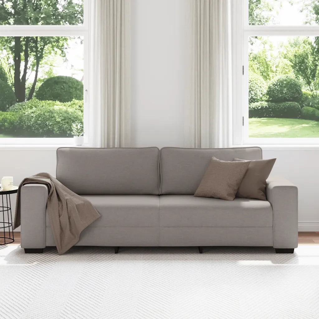 Divano a 3 Posti-Sofa 3 Posti Tortora 180 cm in Tessuto 993976