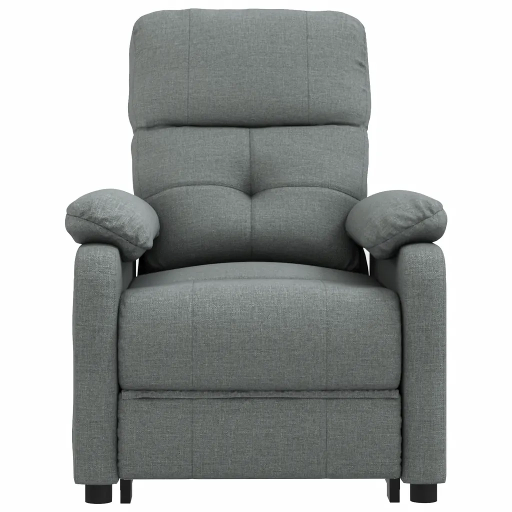 Poltrona Massaggiante Elettrica Grigio Scuro in Tessuto 3073813