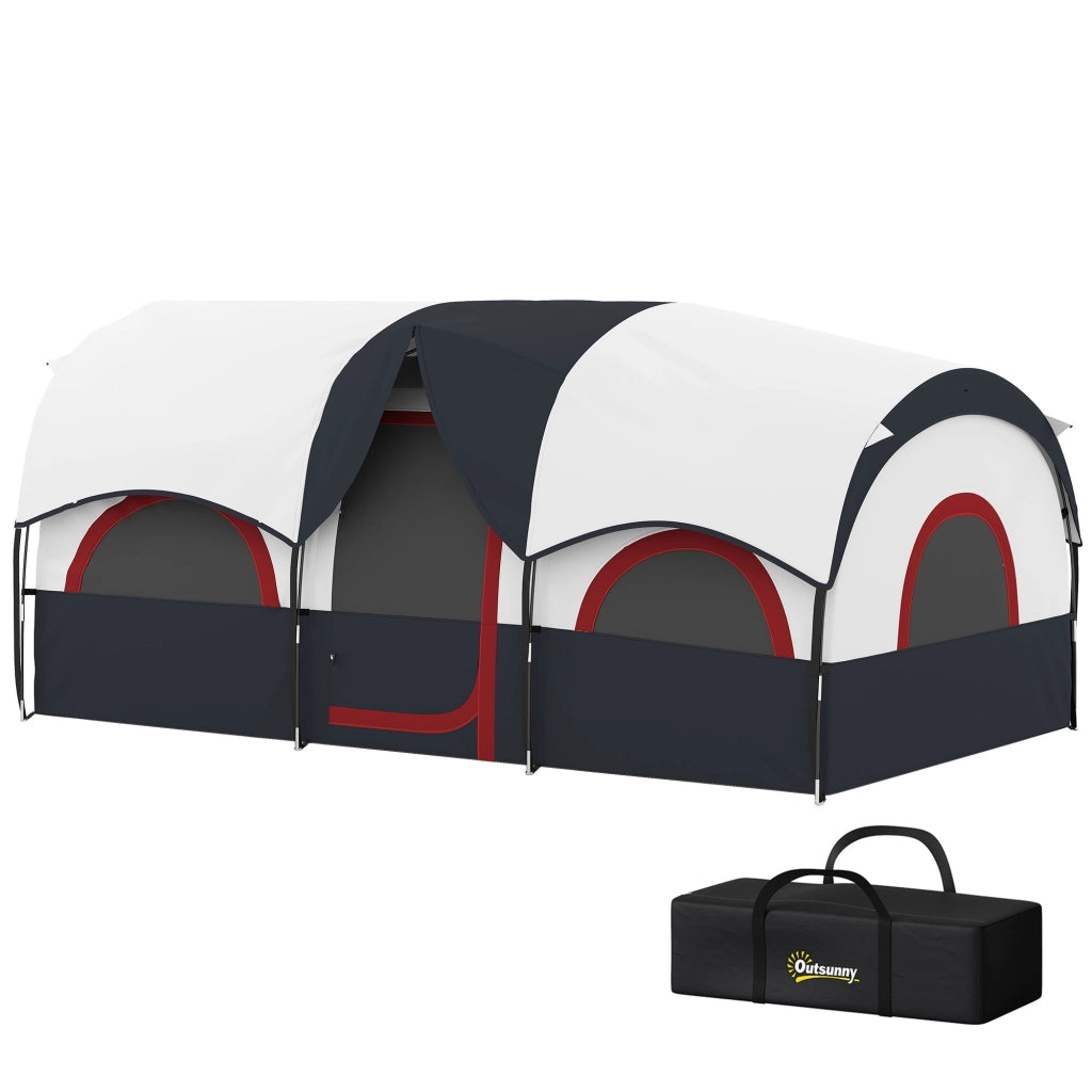 Tenda da campeggio 4 posti ¨C zephmum ¨C grigio e bianco 435x251x195 cm