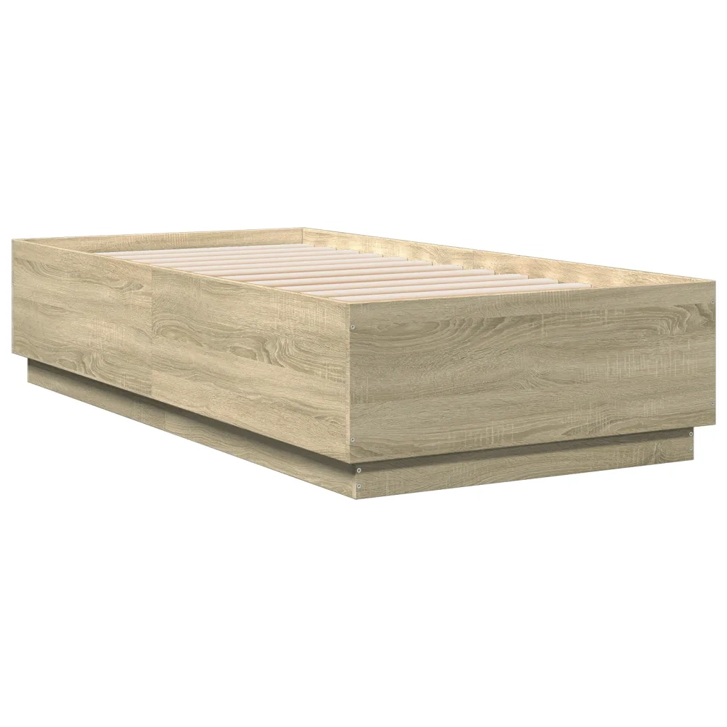 Giroletto-Struttura Letto Rovere Sonoma 75x190 cm in Legno Multistrato 551351