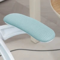 Sedia da Ufficio Ergonomica con Schienale a Rete e Altezza Regolabile, 65.5x61.5x88-97.5cm, Azzurro