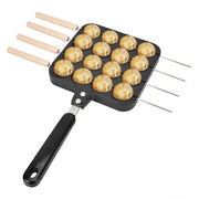 Piatto per Takoyaki in Alluminio con Superficie Antiaderente - Piatto per Aebleskiver - Pannenkoekenpan - Strato Antiscrosciante - 20 Palline per Pannenkoeken - 4 Adesivi