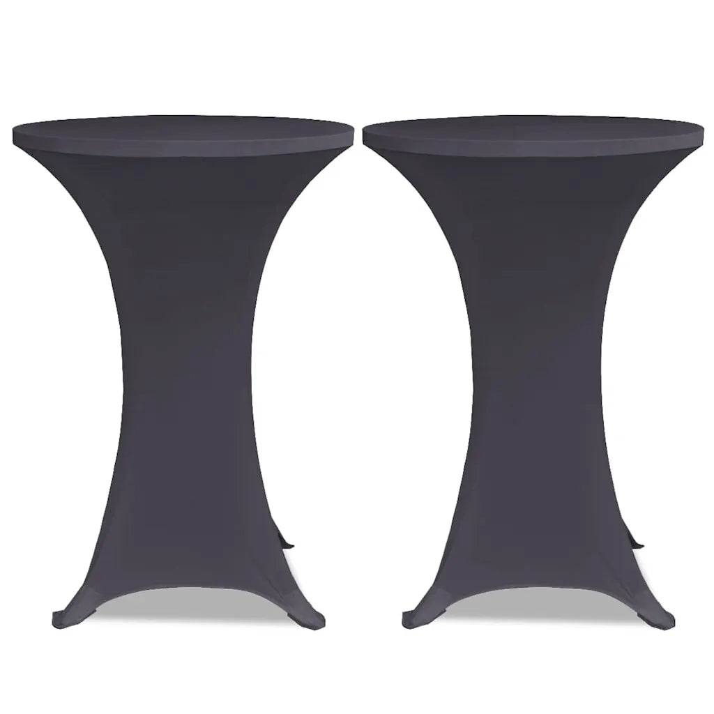 Coperture Elastiche per Tavoli 4 pz 80 cm Antracite CFW8936752