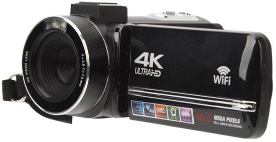 Camera 4K - Zoom Digitale - Schermo Touch 3,0 pollici - Camcorder WiFi - Zoom 18x - Ideale per Vloggers - Utilizzabile a casa - Modello M...
