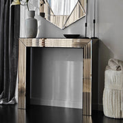 Ploaghe, Consolle Colore Ripiano Marrone, 91x30x85h cm Marrone Bronzo