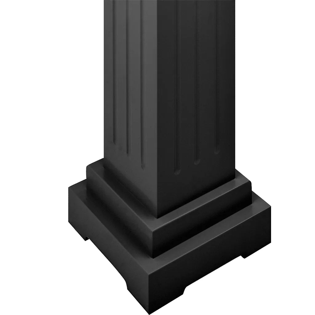 Piedistallo per piante | Sostegno per piante Quadrato Classico Nero 17x17x66 cm MDF