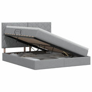 Letto con contenitore e materasso Grigio Chiaro 160 x 200 cm 3459576