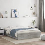 Giroletto Cassetti-Struttura Letto con contenitore Grigio Sonoma 140x200 cm Legno Multistrato 168708