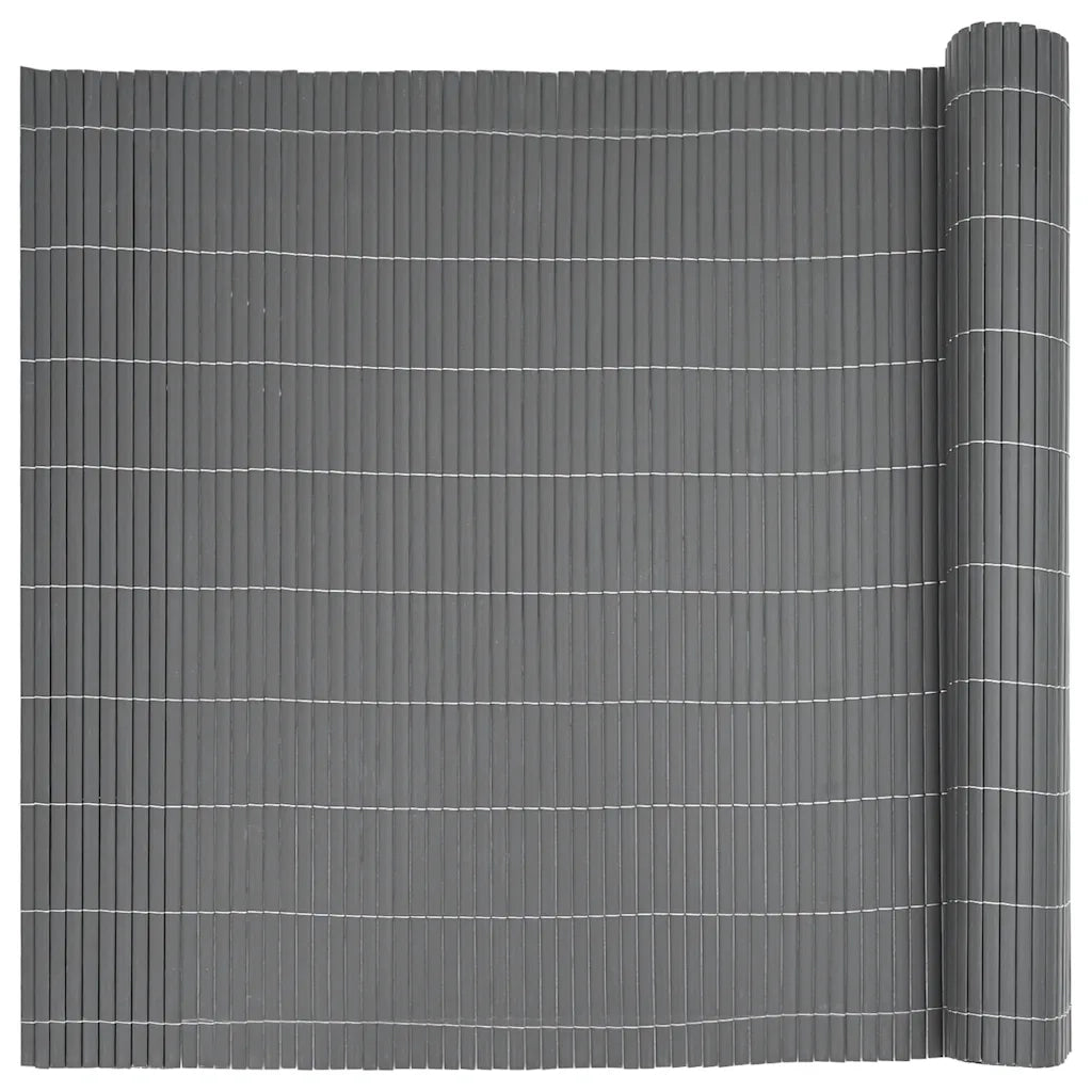 Recinzione da Giardino Bifacciale Grigia 1,8x5 m in PVC 42002627