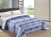 Trapunta Piumone Letto Invernale Imbottita 300gr Microfibra Scaldanotti Toronto - Piazza E Mezza - Blu