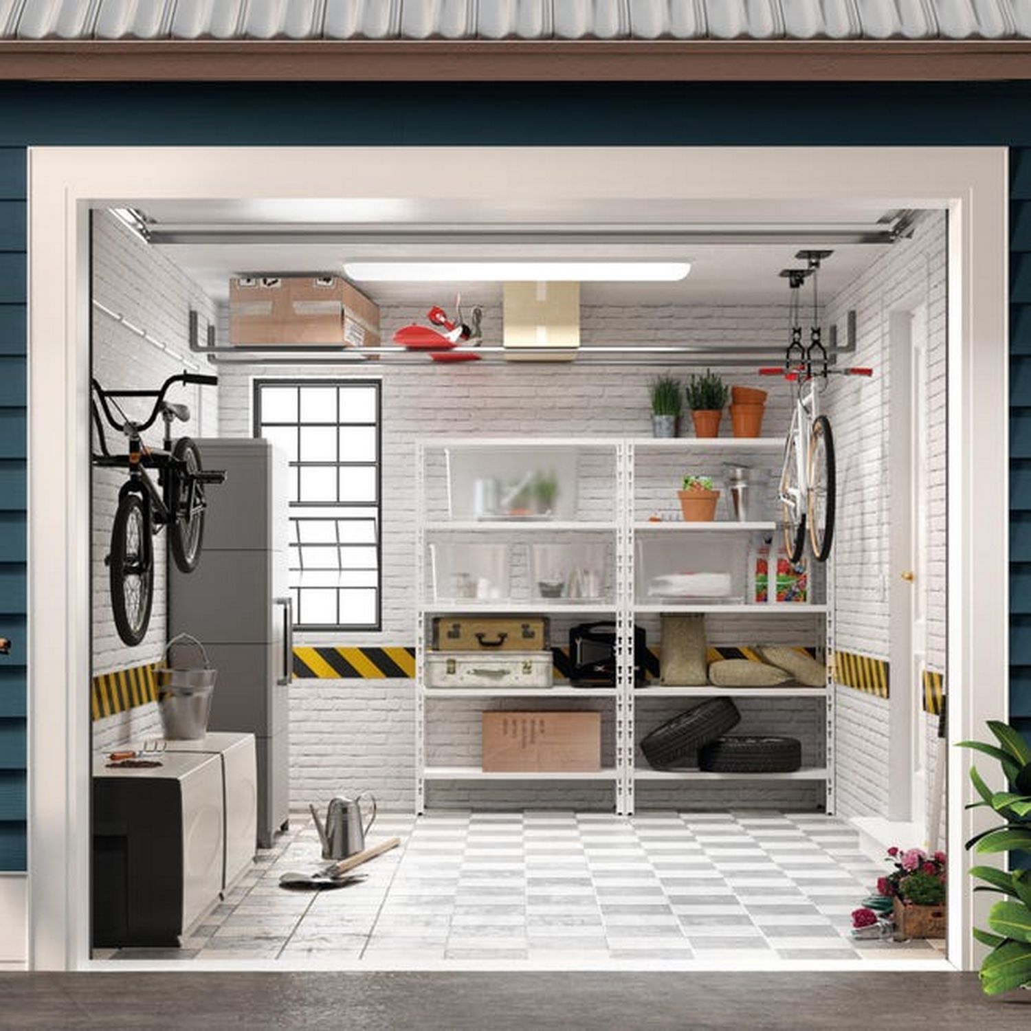 Scaffale metallico ad incastro a 5 ripiani 120x50 H 188 cm colore Zincato mod. Crosser