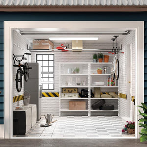 Scaffale metallico ad incastro a 5 ripiani 120x50 H 188 cm colore Zincato mod. Crosser