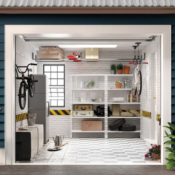 Scaffale metallico ad incastro a 5 ripiani 120x50 H 188 cm colore Zincato mod. Crosser