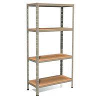 Scaffale metallico ad incastro a 4 ripiani 100x40 H 180 cm colore Zincato mod. Pokerino