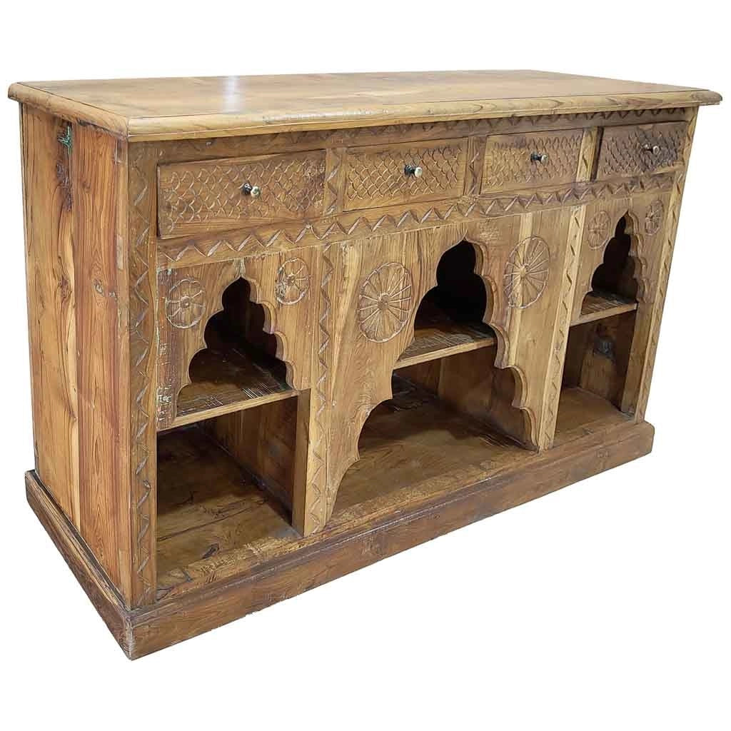 Credenza in legno fatta a mano 170x38x93h cm