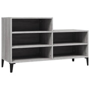 Scarpiera mobile contenitore per scarpe mobile per ingresso/corridoio/soggiorno design Sonoma 102 x 36 x 60 cm legno ingegnerizzato grigio 02_0022047