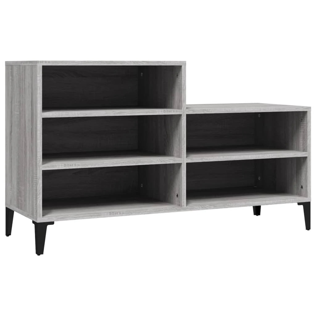 Scarpiera mobile contenitore per scarpe mobile per ingresso/corridoio/soggiorno design Sonoma 102 x 36 x 60 cm legno ingegnerizzato grigio 02_0022047