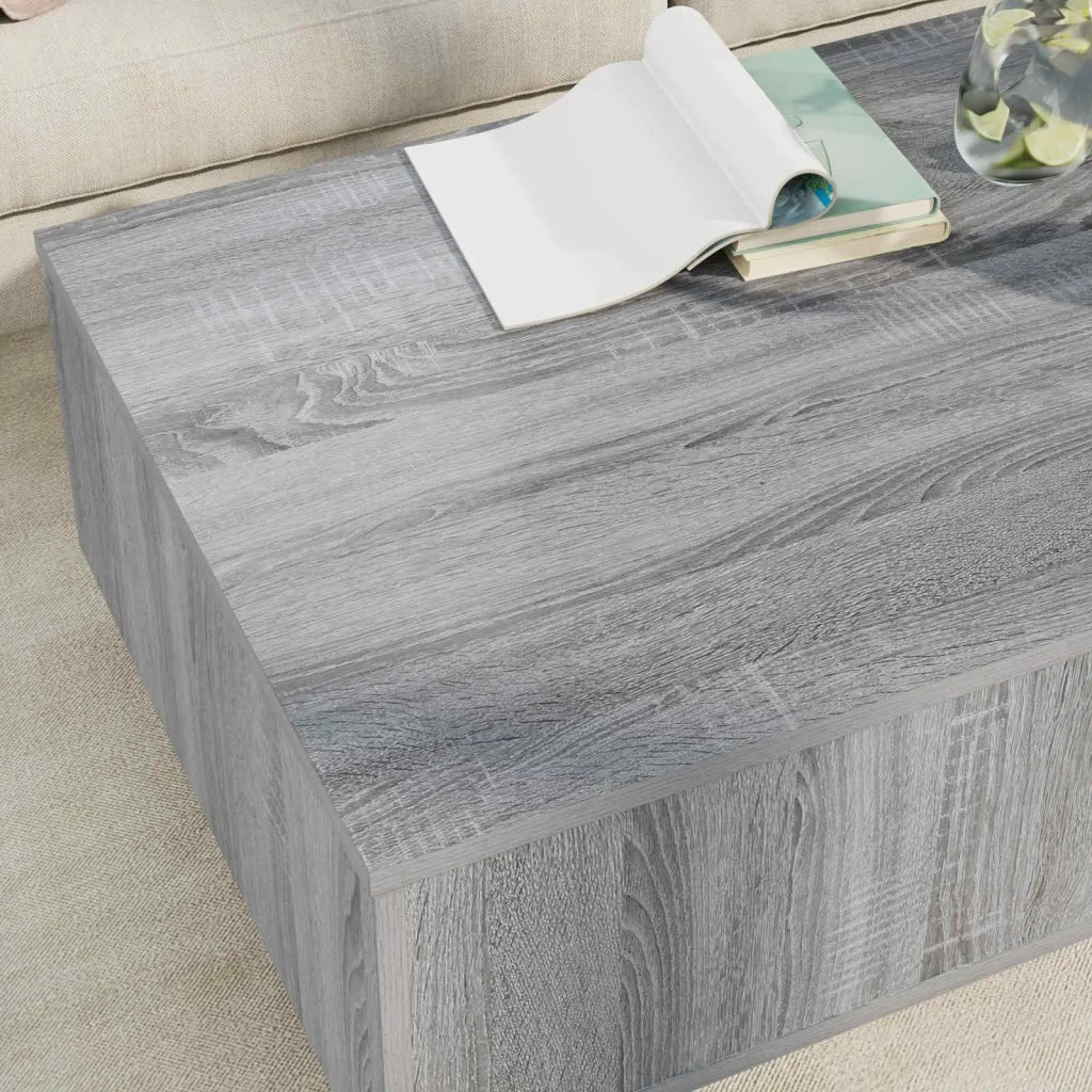 Tavolino da salotto con cassetto Grigio Sonoma 95 x 55 x 31 cm