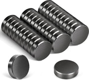 Pacco di 30 magneti per lavagne, 18 x 5 mm magneti di ferro, forti magneti neri per frigorifero, magneti rotondi per lavagne, lavagne da parete, lavagna per scuola, magneti per frigorifero