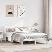 Letto senza Materasso Bianco 140x190 cm Legno Massello di Pino 3306534