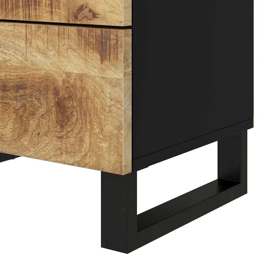 Comodino | Armadio da Notte | Mobiletto da notte 50x33x62cm Legno Massello di Mango e Legno Multistrato