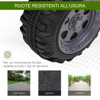Quad Elettrico per Bambini 18-36 Mesi con Batteria Ricaricabile 6V e Fari, in Metallo e PP, 66x44x42 cm, Verde