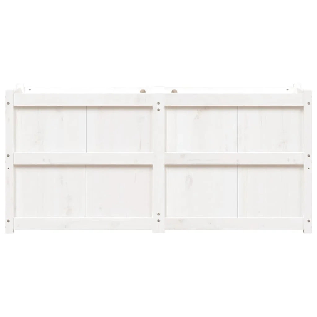 Fioriera rialzata per piante e fiori terrazza giardino 150 x 50 x 70 cm legno di pino massiccio bianco 02_0037448