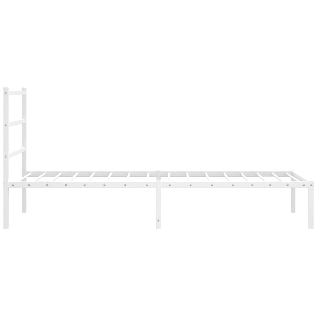 Giroletto con Testiera Metallo Bianco 100x190 cm 355408