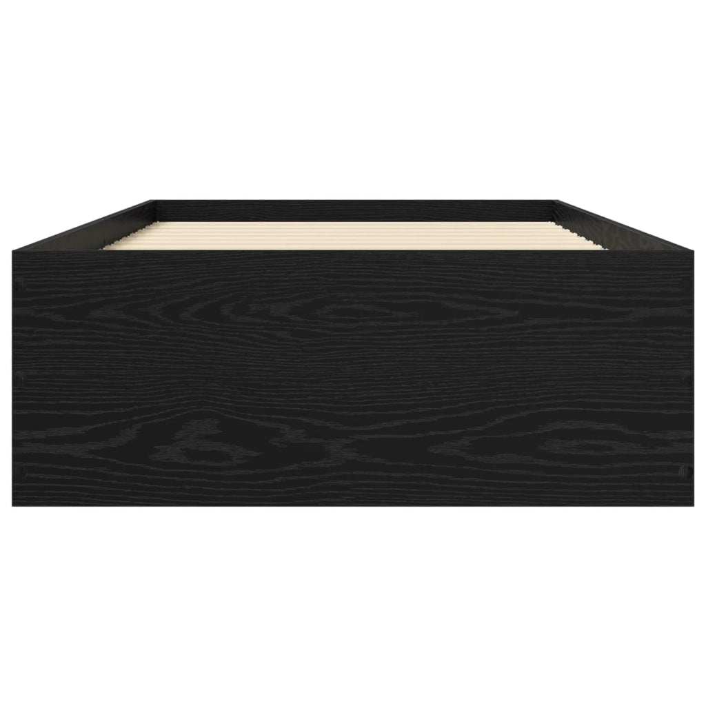 Struttura letto a pavimento Rovere Nero 80 x 200 cm 3429547