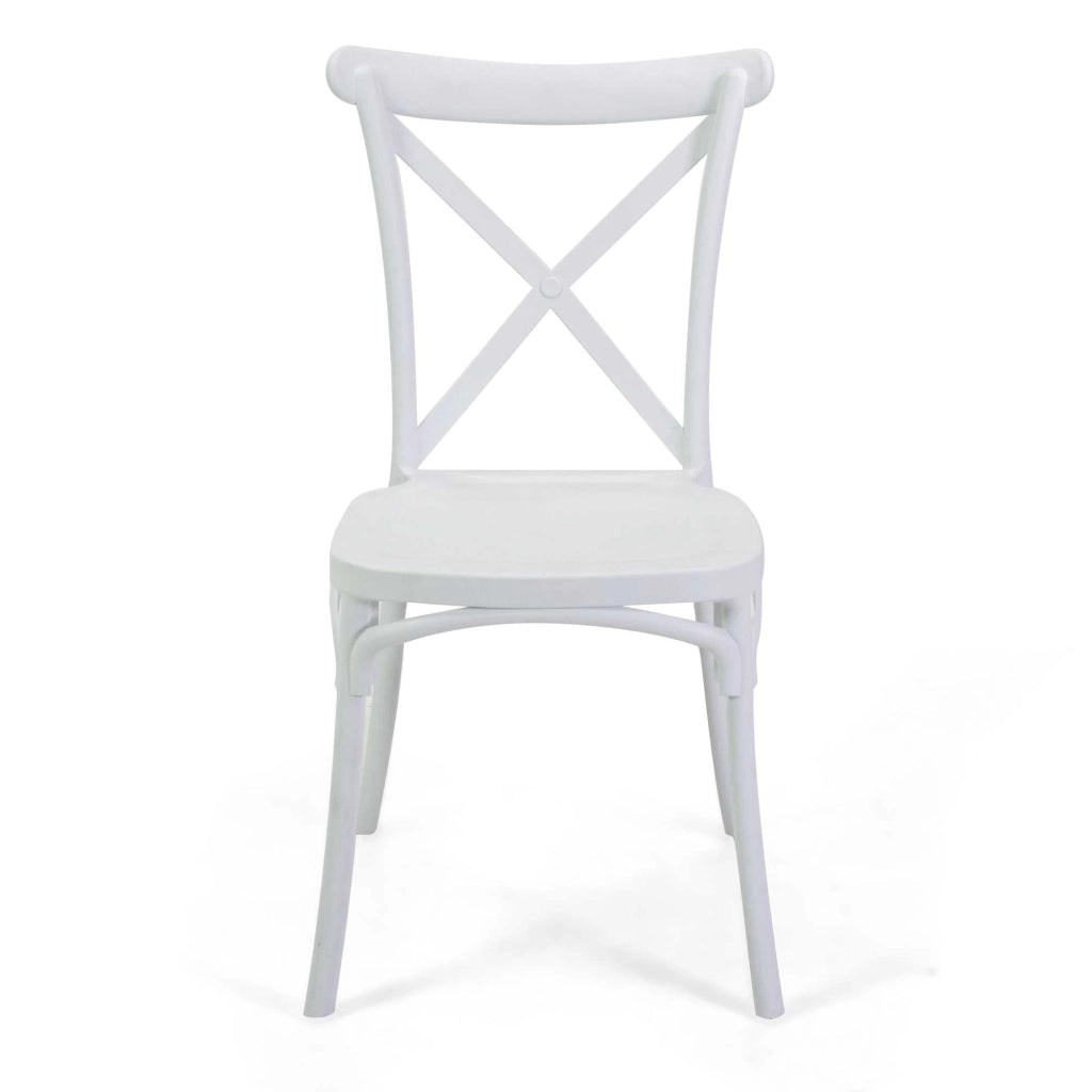 Sedia 47x51xh90 cm in Plastica Cross Bianco