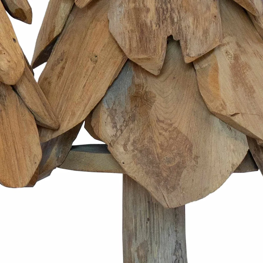 Albero di Natale | Decorazioni natalizie 3 pz Marrone Legno massello di teak