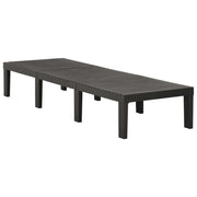 Lettino Prendisole | Sdraio da giardino | Lettino da sole in Plastica Antracite