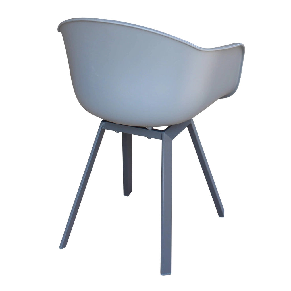 Poltrona da Giardino in Plastica Alluminio cm 63x55x79 - CLARK