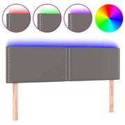Testiera | Testata a LED Grigio 144x5x78/88 cm in Similpelle