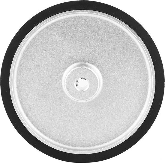 Encoder-meetwiel 250 mm in alluminio con gomma per encoder uso industriale.