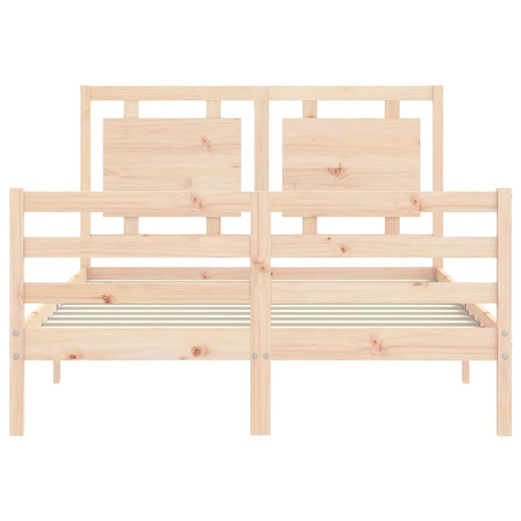 Giroletto con Testiera-Struttura Letto con testiera 120x200 cm in Legno Massello 503296