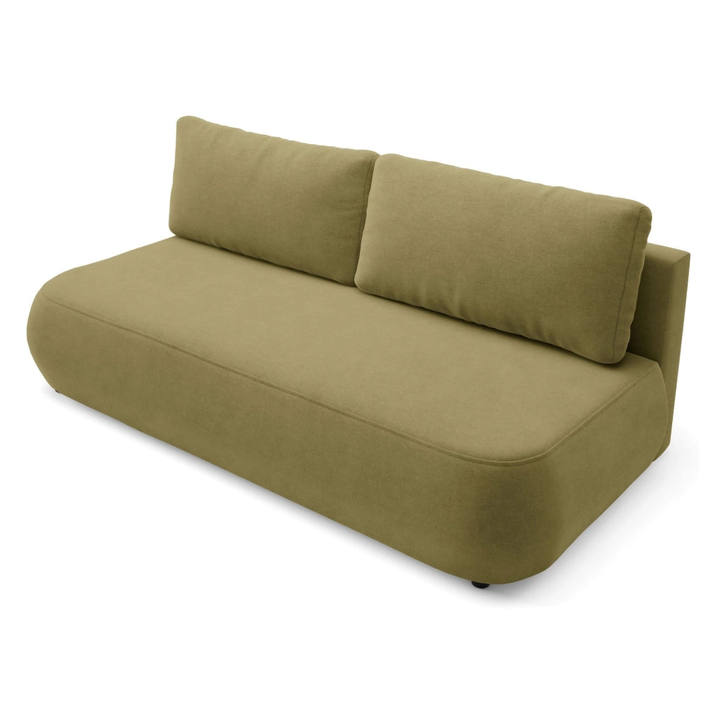 Brugnato, Divano Letto 2 Posti Contenitore, 210x106 cm Verde Chiaro