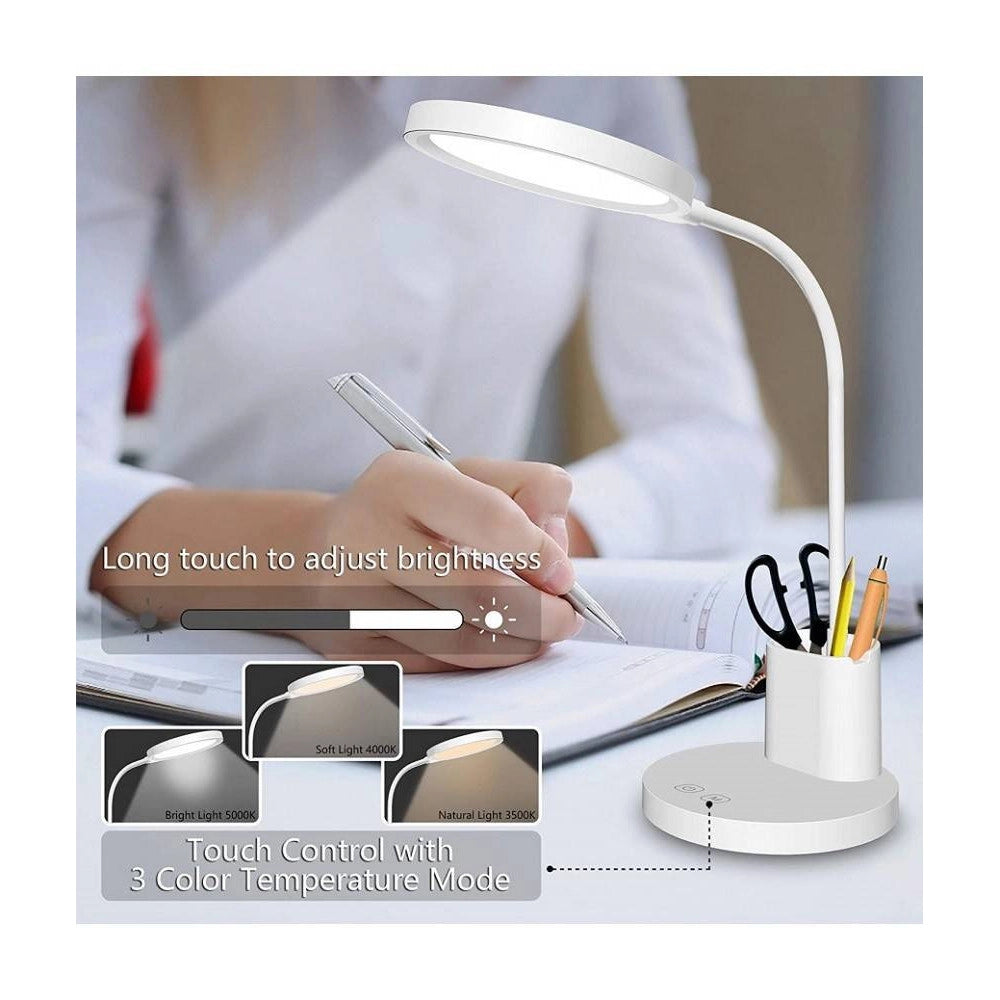 Trade Shop - Lampada Tavolo Flesibile Led Ricaricabile Portacellulare Dimmerabile 10w Ls-td01 -