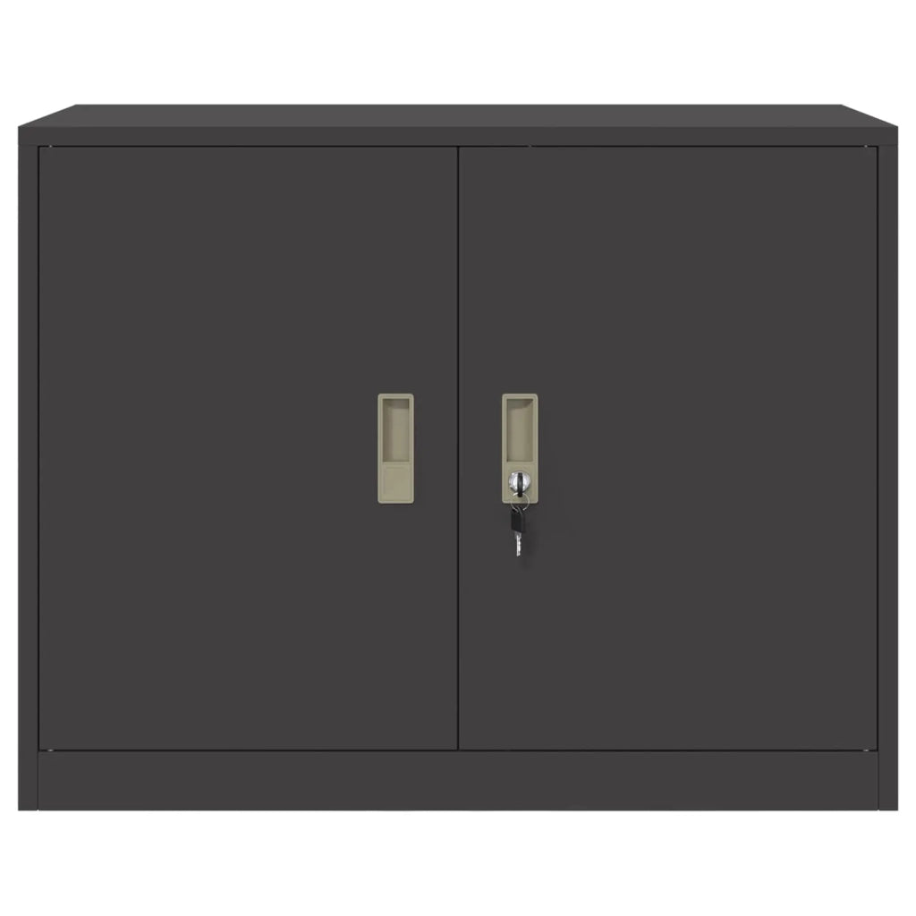 Armadio Nero 90 x 40 x 70 cm Acciaio
