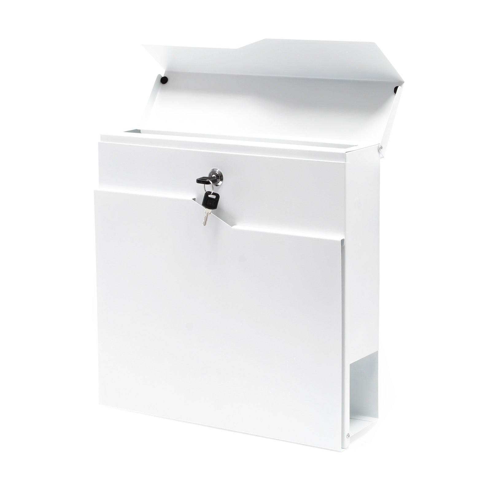 Cassetta postale con vano portagiornale V19 bianco 370 x 102 x 370 mm