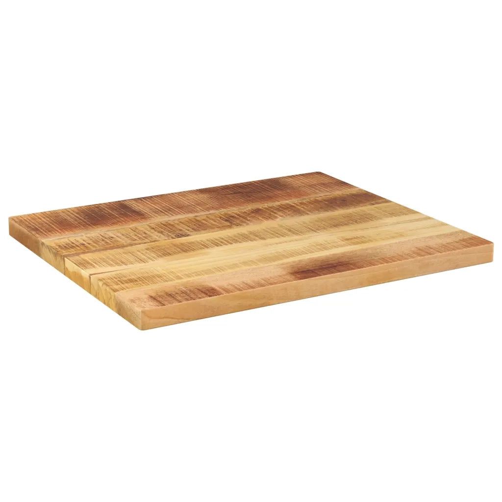 Piano per Tavolo 60x50x2,5cm Rettangolare Legno di Mango Grezzo 371316