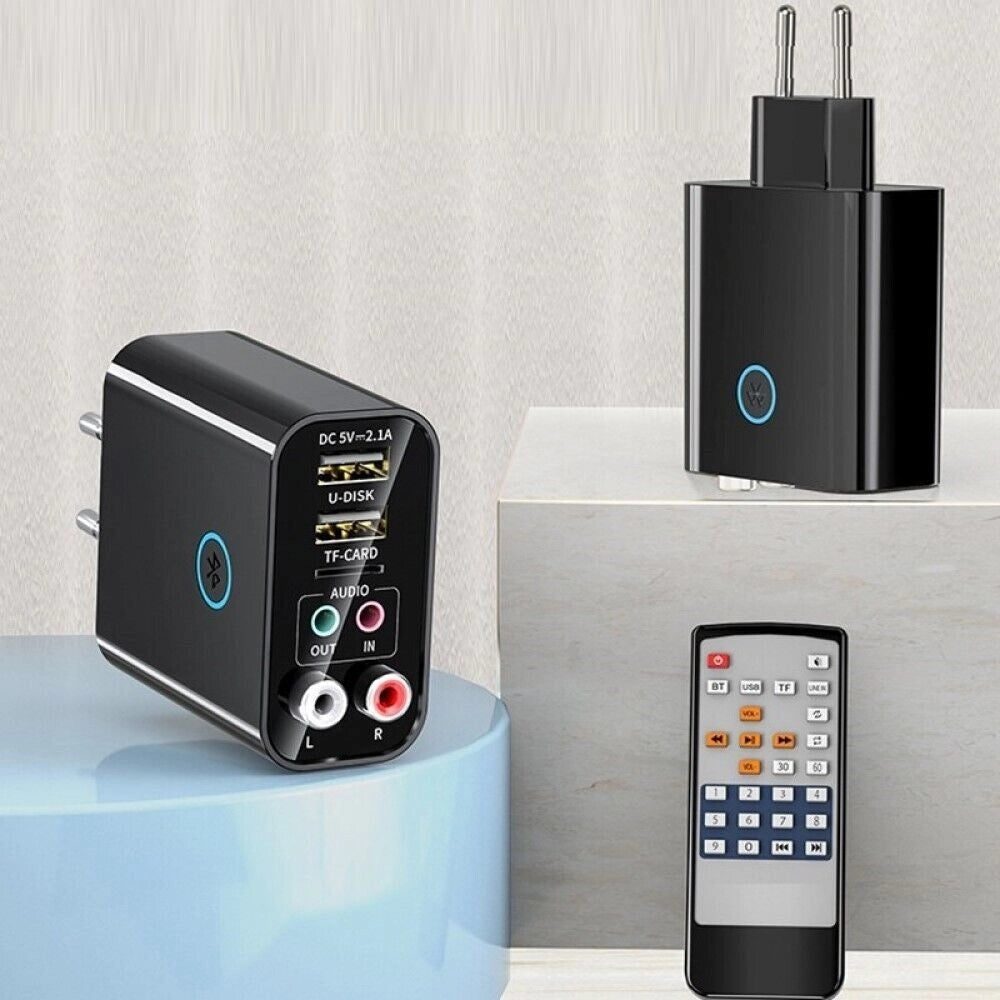 Trade Shop - Adattatore Bluetooh Usb 5.0 Trasmettitore Ricevitore Audio Wireless Aux Rca K16 -