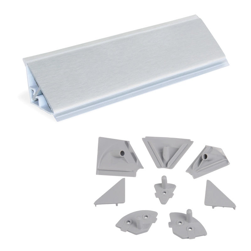 Tappeto antiscivolo per cassetti, Diamond, lunghezza 20m x 480mm, Tecnoplastica, Grigio antracite