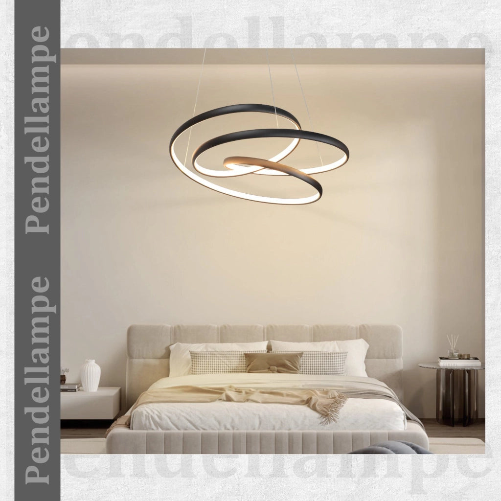Lampada a sospensione ZMH LED dimmerabile nera 150 cm 55 W per tavolo da pranzo e soggiorno