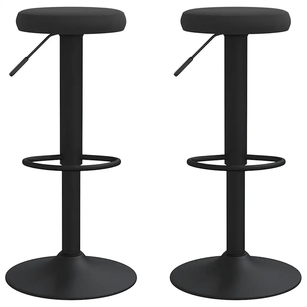 Sgabelli da Bar 2 pz Neri in Vellutocod mxl 118394