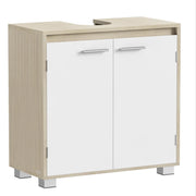 Mobile bagno con 2 vani dietro ante per vari tipi di lavabi con gambe 30 x 60 x 60 cm beige 12_0006534