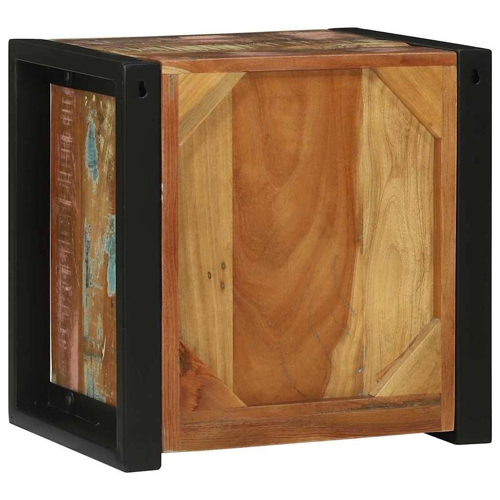 Mobiletto da bagno moderno rettangolare con pratico ripiano 40 x 30 x 40 cm in legno riciclato marrone 02_0057651