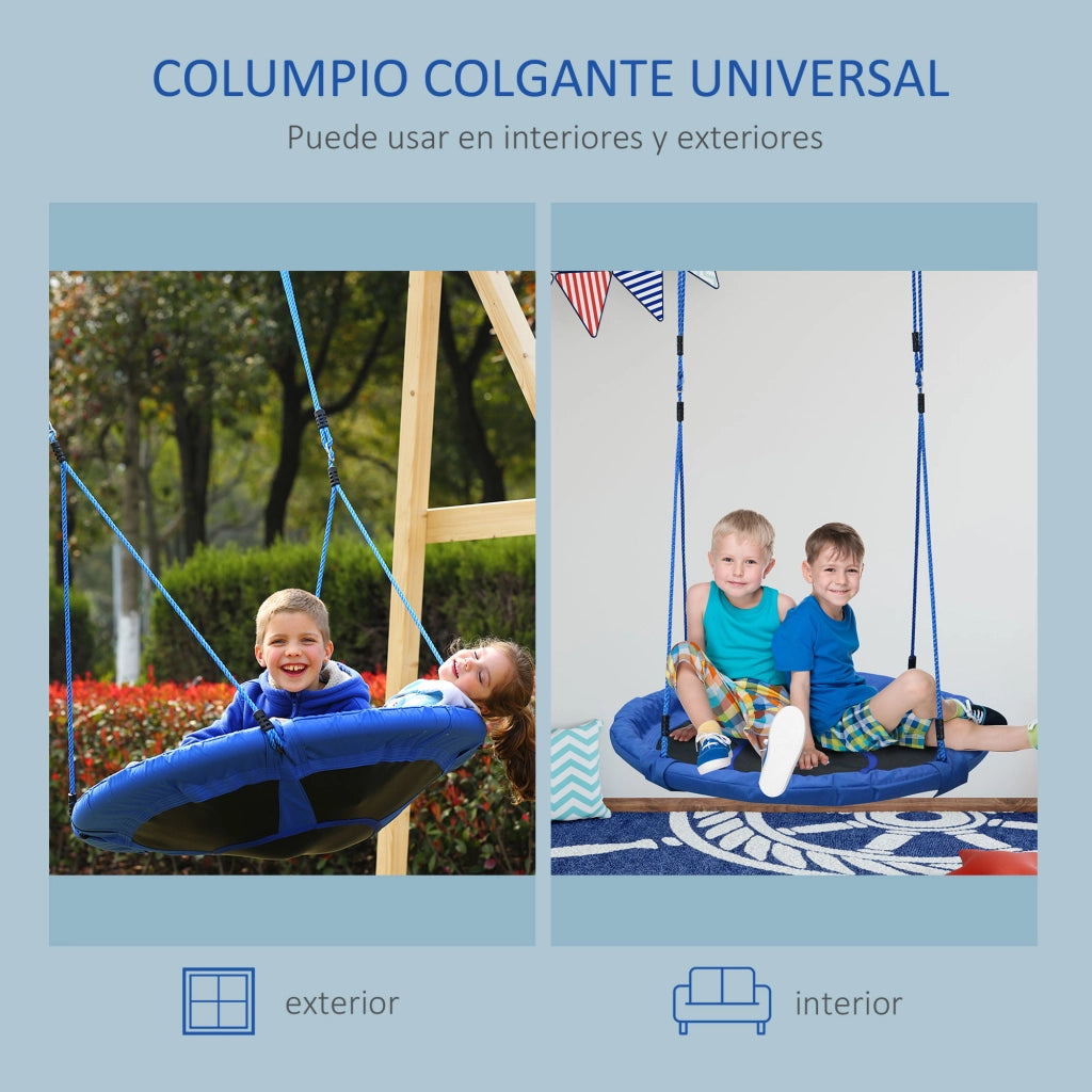 Altalena per bambini a nido ¨C zephmum ¨C 100x180 cm blu interno ed esterno